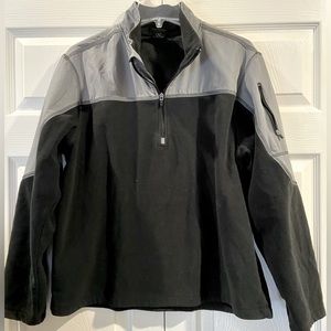 Black & Gray size large Starter fleece 1/4 zip jacket
